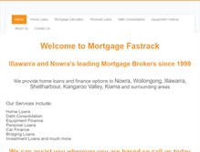 Tablet Screenshot of mortgagefastrack.com.au